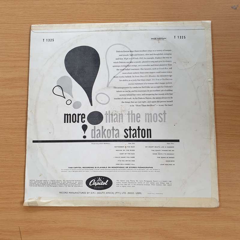 Dakota Staton  More Than The Most - Vinyl LP Record  (VG)