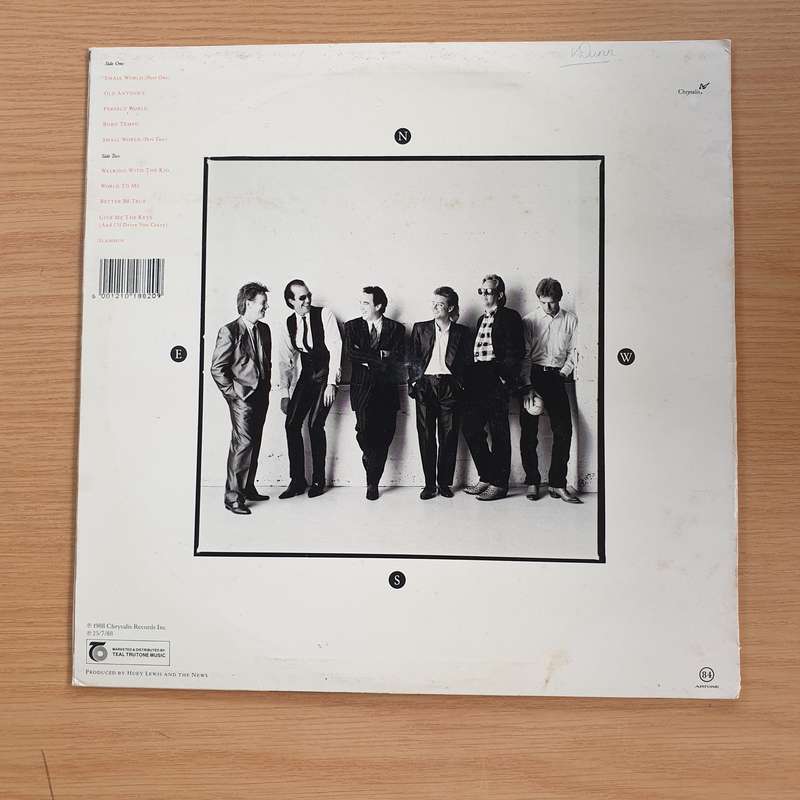 Huey Lewis and the News - Small World - Vinyl LP Record (VG+)
