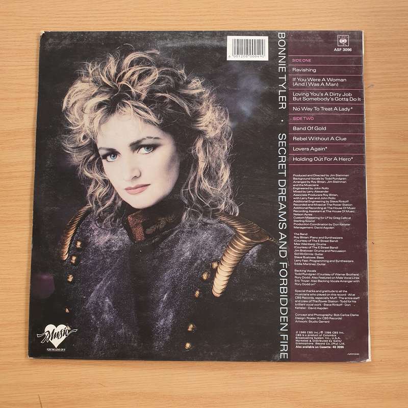Bonnie Tyler  Secret Dreams And Forbidden Fire - Vinyl Record - Very-Good+ Quality (VG+)