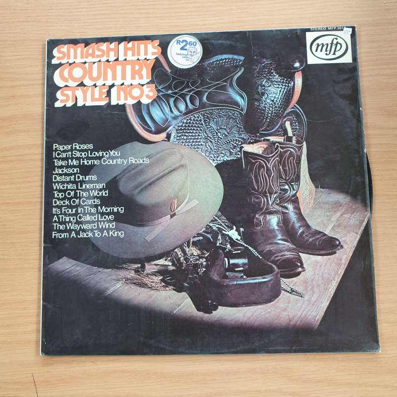 Smash Hits Country Style - Original Hits - Vol 3   Vinyl LP Record (VG+)