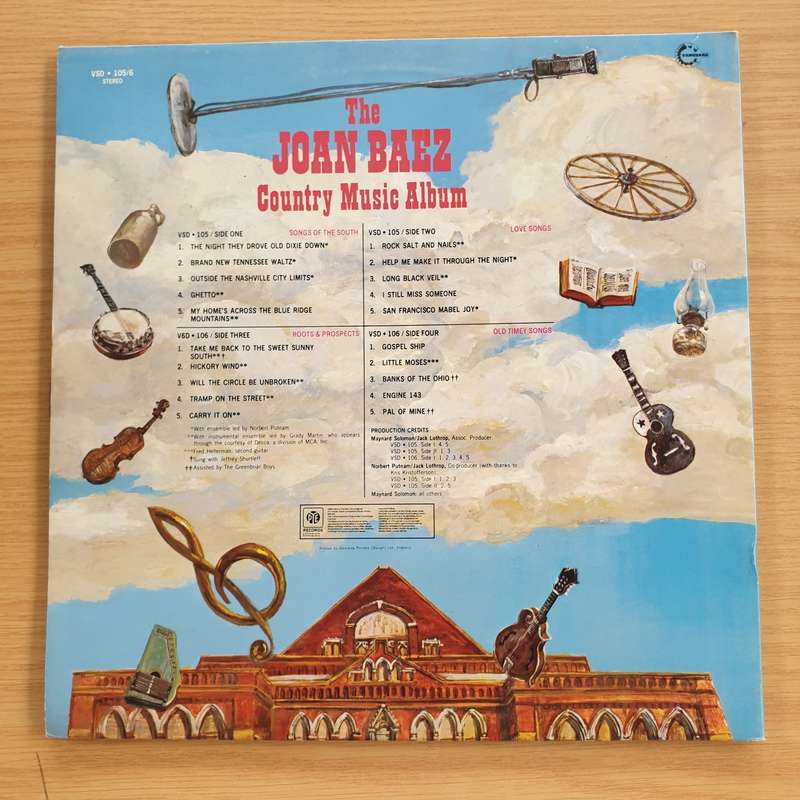 Joan Baez  The Joan Baez Country Music Album - Vinyl LP Record (VG+)
