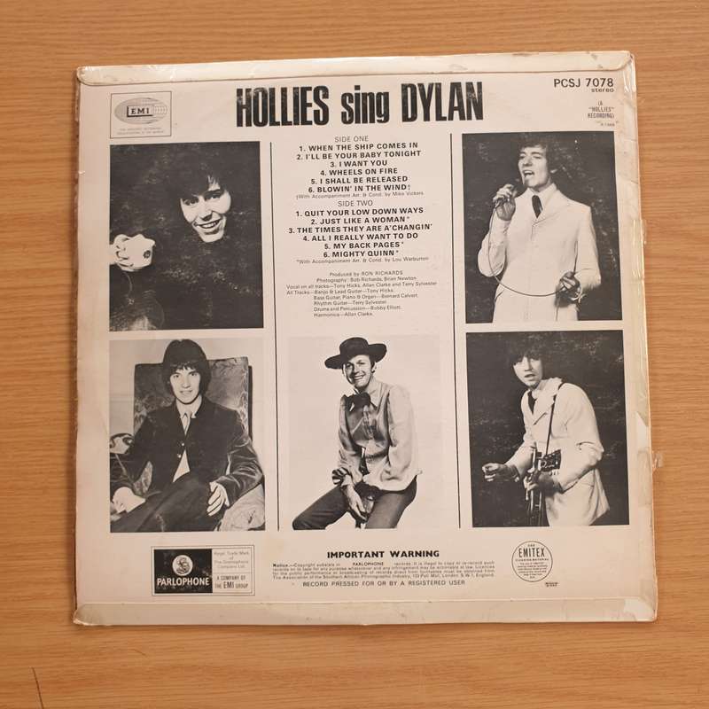 The Hollies  Hollies Sing Dylan  Vinyl LP Record - Opened  - Very-Good+ Quality (VG+)