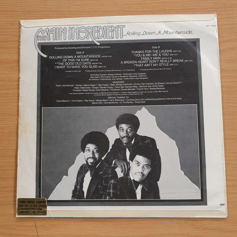 The Main Ingredient  Rolling Down A Mountainside - Vinyl LP Record  (VG)