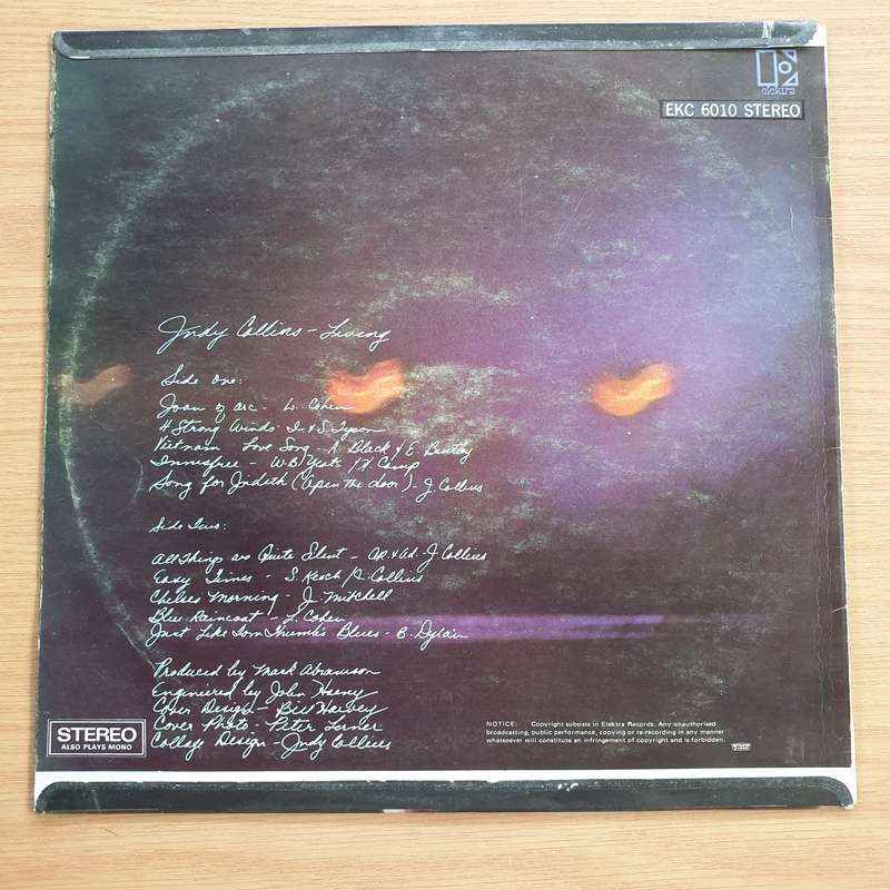 Judy Collins  Living - Vinyl LP Record (VG+)