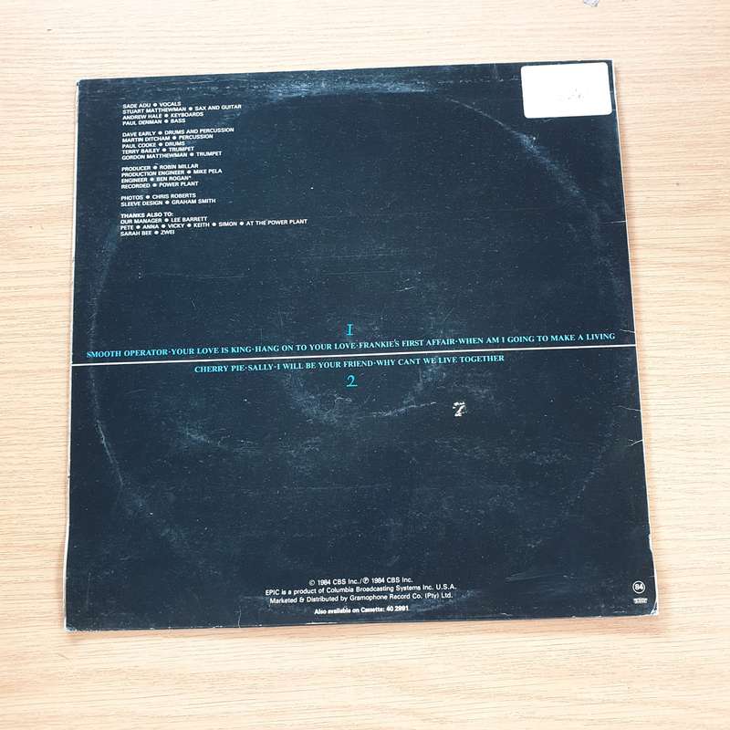 Sade  Diamond Life  Vinyl LP Record (VG+)