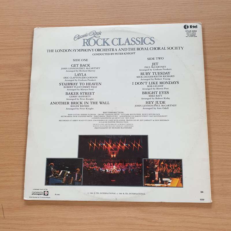 Classic Rock, Rock Classics  The London Symphony Orchestra   Vinyl LP Record (VG+)