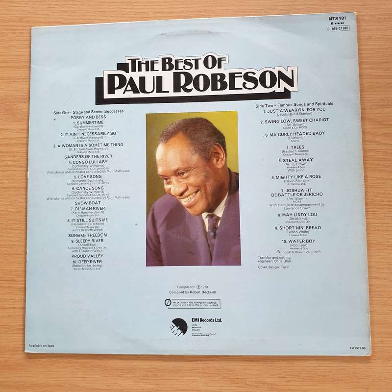 Paul Robeson  The Best Of Paul Robeson (UK)   Vinyl LP Record (VG+)