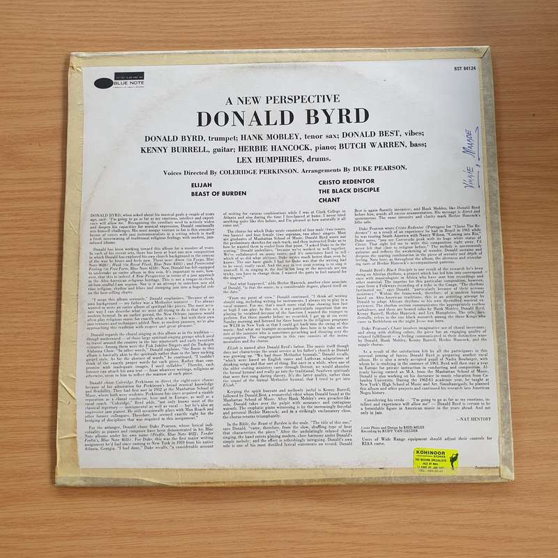 Donald Byrd  A New Perspective   Vinyl LP Record (VG+)