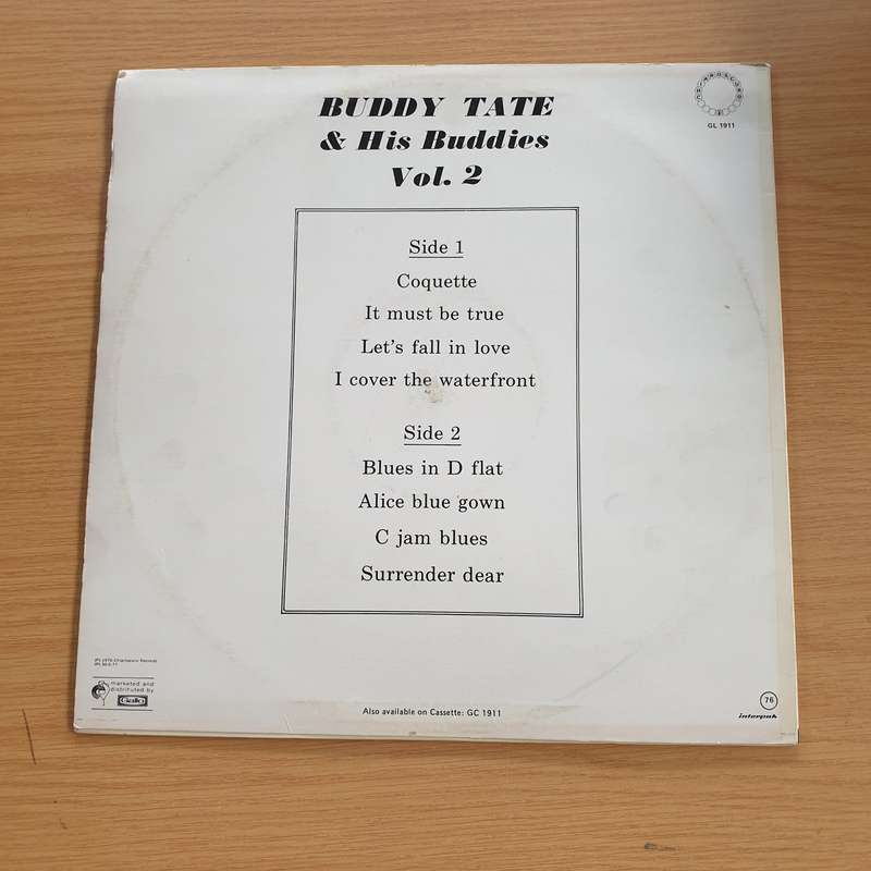 Buddy Tate  Buddy Tate & His Buddies Vol. 2   Vinyl LP Record (VG+)