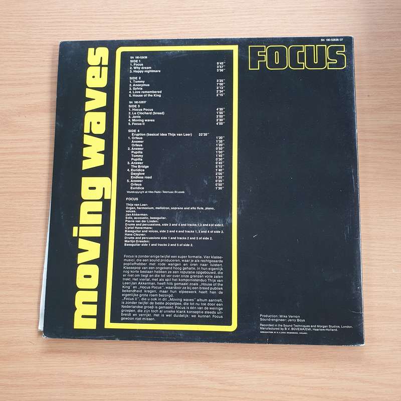 Focus   Moving Waves   Vinyl LP Record (VG+)