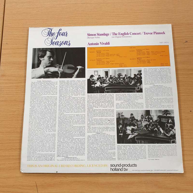 Vivaldi  The Four Seasons   The English Concert, Simon-  Standage, Trevor Pinnock - Vinyl L...