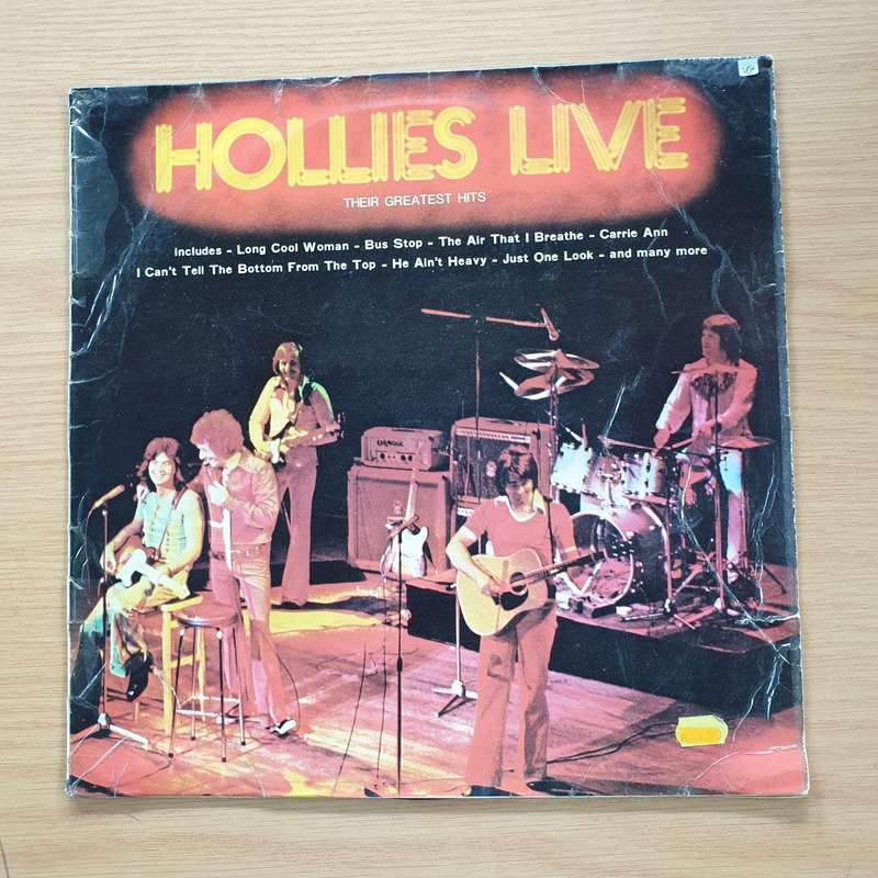 The Hollies  Hollies Live - Their Greatest Hits - Vinyl LP Record (VG+)