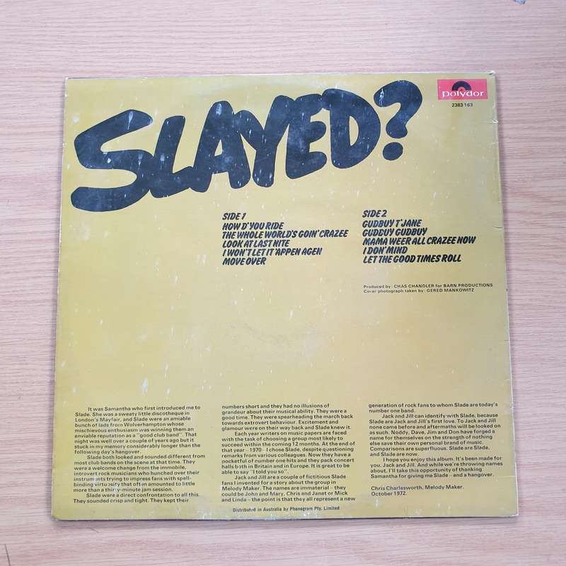 Slade - Slayed -  Vinyl LP Record  (VG)