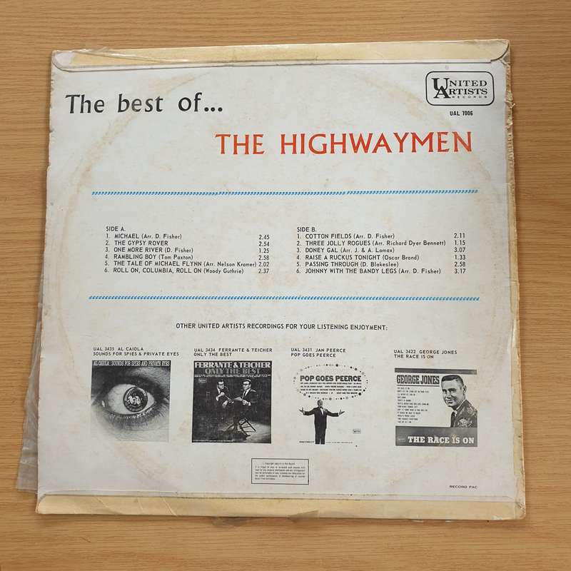 Best Of The Highwaymen - Vinyl LP Record - Very-Good+ Quality (VG+)