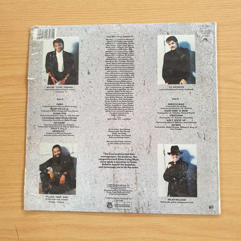 Commodores  Rock Solid  Vinyl LP Record (VG+)