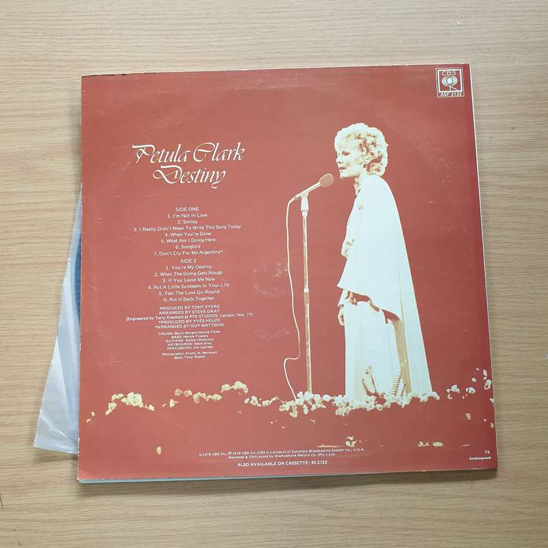 Petula Clark  Destiny  Vinyl LP Record (VG+)