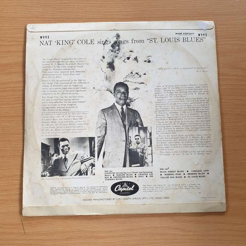 Nat King Cole  St. Louis Blues  - Vinyl LP Record  (G+)