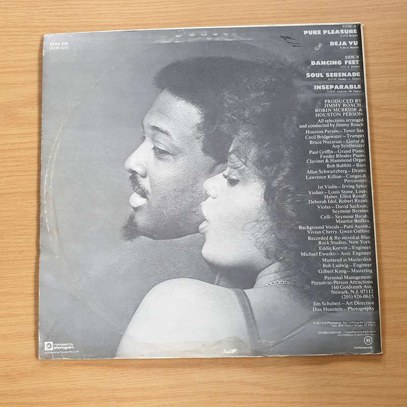 Houston Person  Pure Pleasure  Vinyl LP Record (VG+)