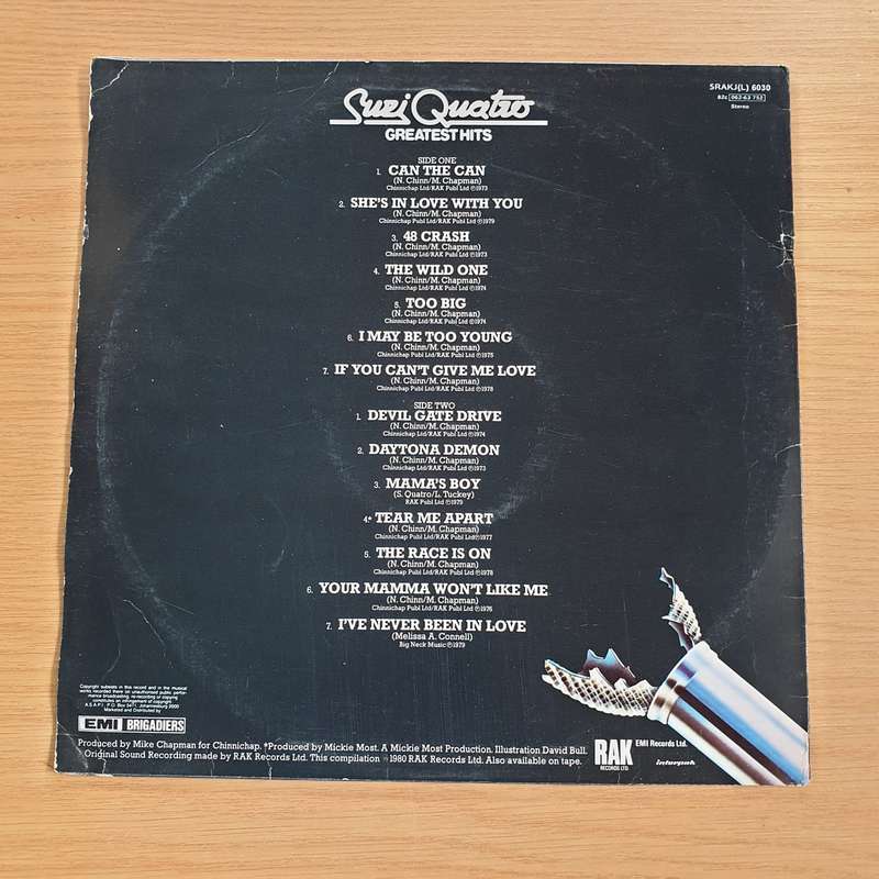 Suzi Quatro  Greatest Hits -  Vinyl LP Record  (VG)