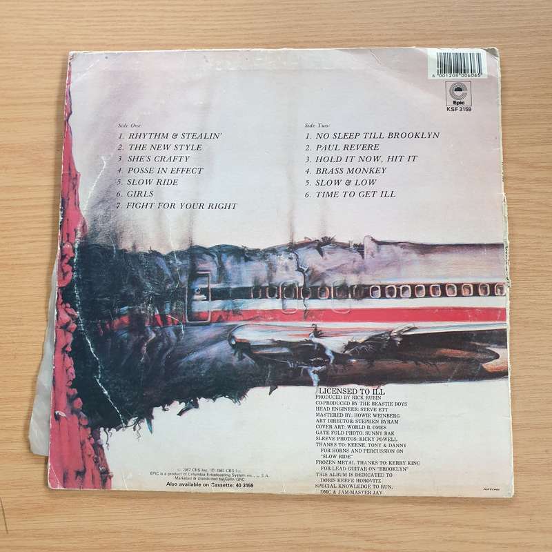 Beastie Boys  Licensed To Ill - Vinyl LP Record  (VG-)