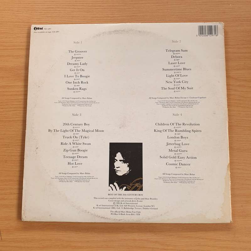 Marc Bolan And T. Rex  Best Of The 20th Century Boy - Vinyl LP Record  (VG-)