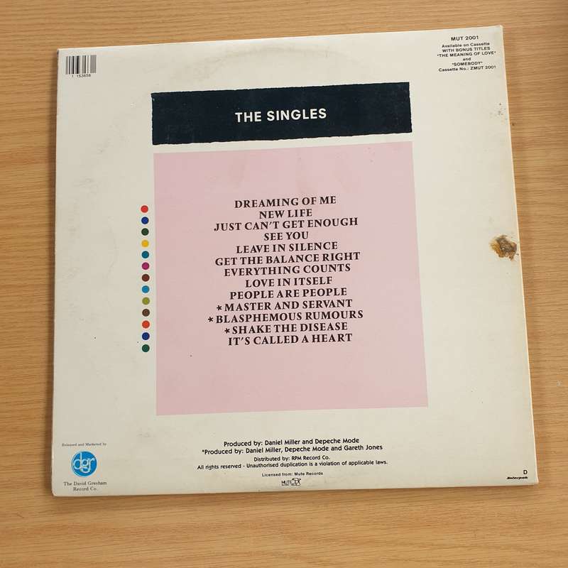 Depeche Mode  The Singles 81  85 - Vinyl LP Record  (VG+)
