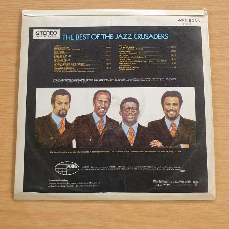 The Jazz Crusaders  The Best Of The Jazz Crusaders - Vinyl LP Record  (VG+)