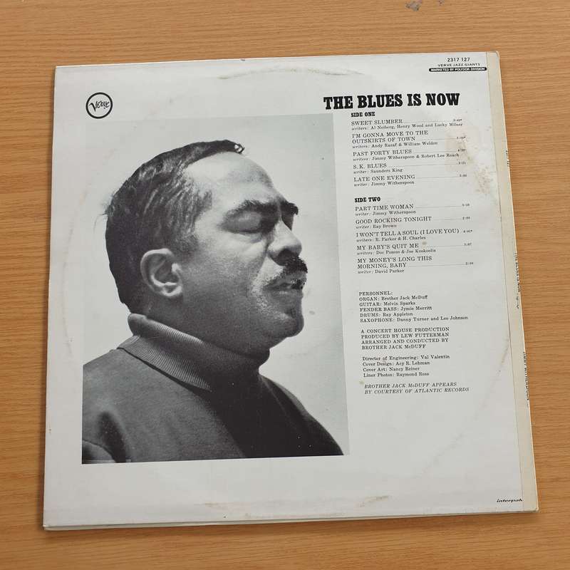 Jimmy Witherspoon With Brother Jack McDuff  The Blues Is Now - Vinyl LP Record  (VG+)