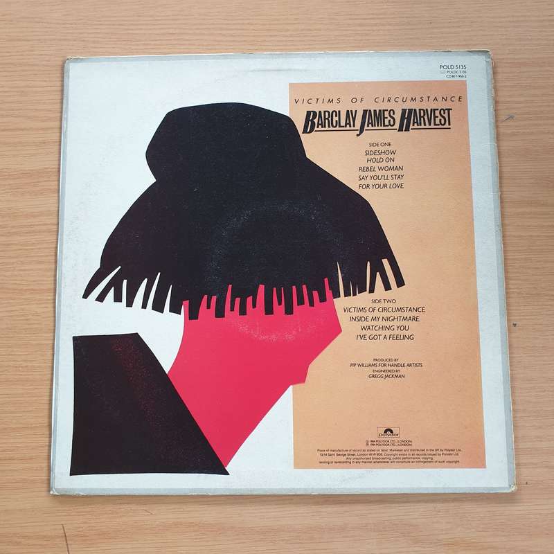 Barclay James Harvest  Victims Of Circumstance - Vinyl LP Record  (VG+)
