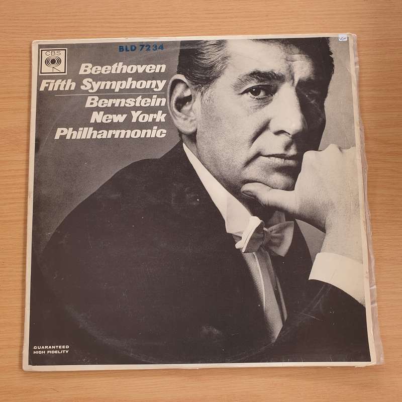 Beethoven - Bernstein - New York Philharmonic  Fifth Symphony - Vinyl LP Record  (VG+)