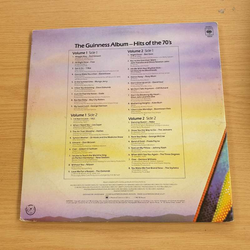 The Guinness Album - Hits Of The 70's - Vinyl LP Record  (VG+)