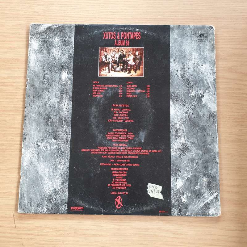 Xutos & Pontapés  88 - Vinyl LP Record  (VG+)
