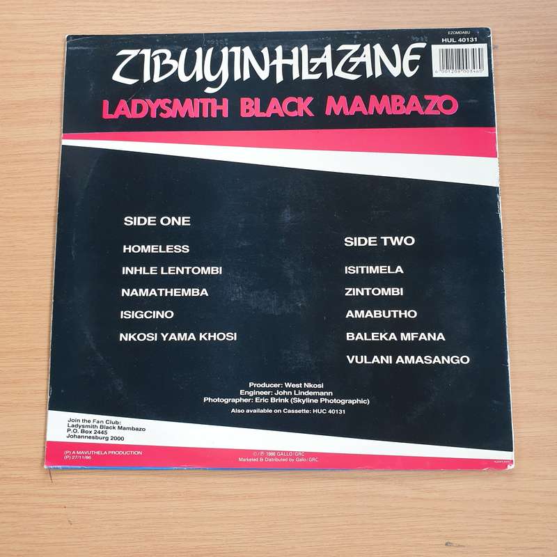 Ladysmith Black Mambazo  Zibuyinhlazane - Vinyl LP Record  (VG+)