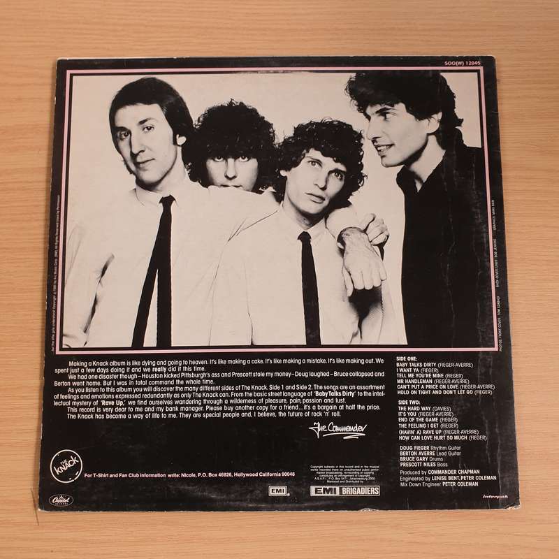 The Knack  ...But The Little Girls Understand  Vinyl LP Record - Very-Good+ Quality (VG+) (...