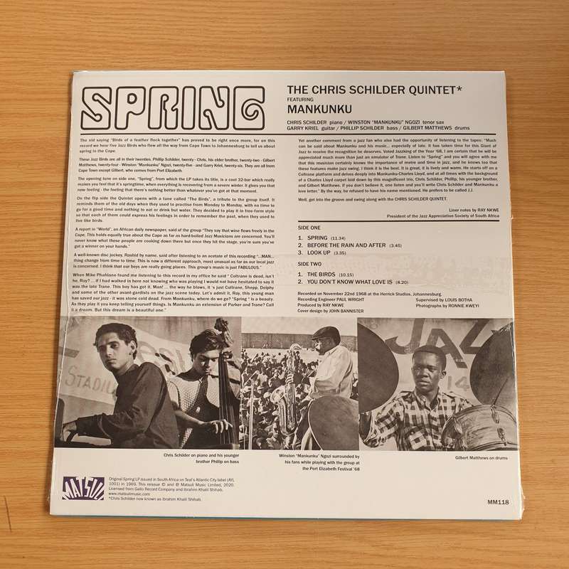 The Ibrahim Khalil Shihab Quintet Featuring Mankunku  Spring -  Vinyl LP Record - Sealed