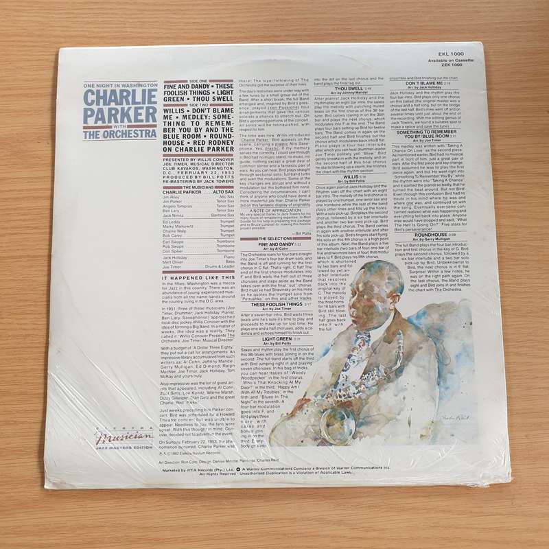 Charlie Parker With The Orchestra  One Night In Washington -  Vinyl LP Record - Sealed