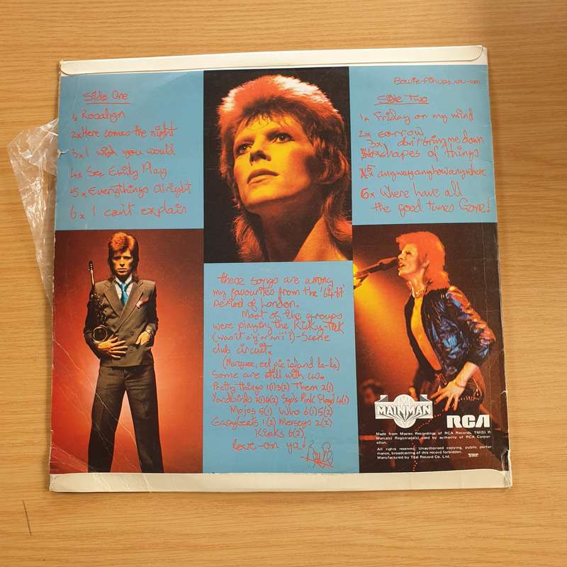 David Bowie - Pinups  - Vinyl LP Record  (VG-)