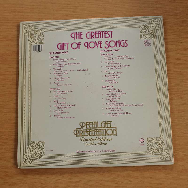The Greatest Gift of Love Songs -  Double Vinyl LP Record  (VG)
