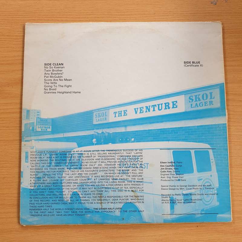 Hector Nicol  Lady And The Champ - Live at the Venture Lounge Linwood - Vinyl LP Record  (VG+)