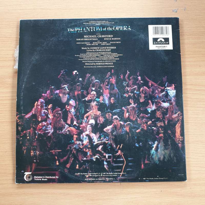 Andrew Lloyd Webber  The Phantom Of The Opera  - Vinyl LP Record  (VG+)