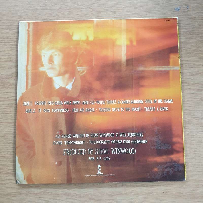 Steve Winwood - Talking Back To The Night  Vinyl LP Record  - Very-Good+ Quality (VG+)