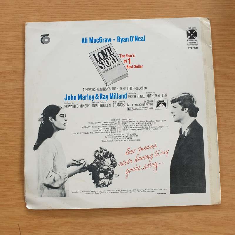 Love Story - Soundtrack - Francis Lai - Vinyl LP Record  (VG)