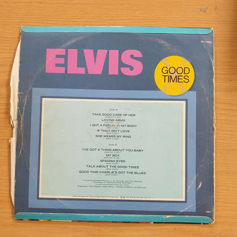 Elvis Presley  Good Times - Vinyl LP Record  (G+)