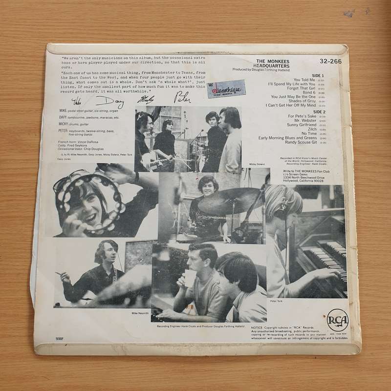 The Monkees  Headquarters - Vinyl LP Record  (VG)