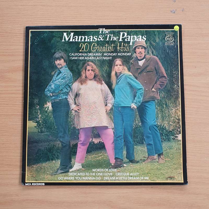 The Mamas & The Papas   20 Greatest Hits - Vinyl LP Record  (VG+)