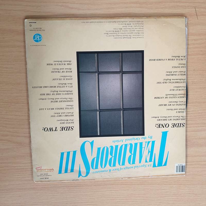 Teardrops III - Original Artists - 18 Special Songs of Love & Romance - Vinyl LP Record  (VG+)