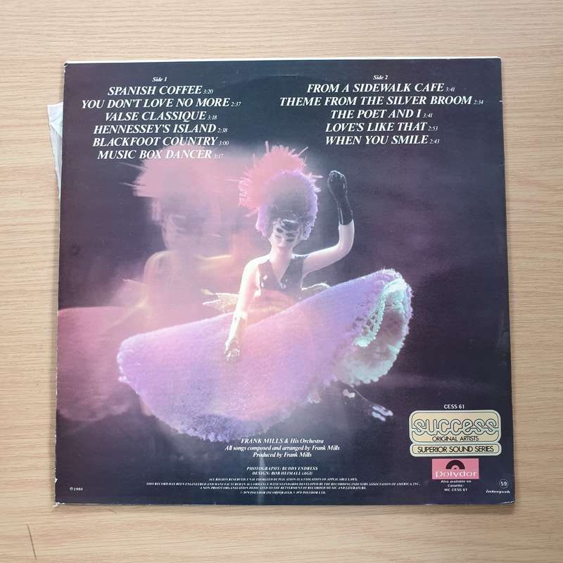 Frank Mills  Music Box Dancer-  Vinyl LP Record (VG+)
