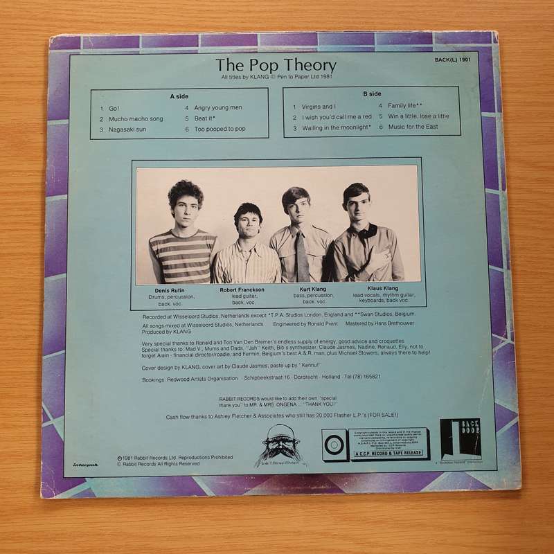 Klang   The Pop Theory - Vinyl LP Record  (VG+)