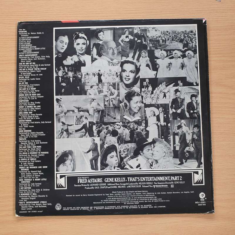 That's Entertainment Part 2 Soundtrack Album  - Vinyl LP Record  (VG+)