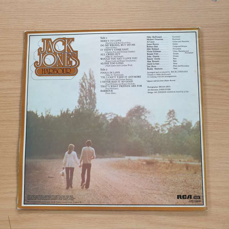 Jack Jones  Harbour  - Vinyl LP Record  (VG+)